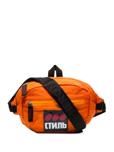 Heron Preston Ctnb Logo Patch Belt Bag In Orange