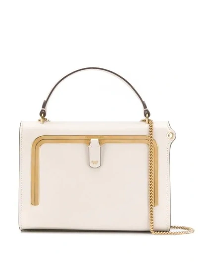 Anya Hindmarch Small Python Strap Postbox Bag In Neutrals