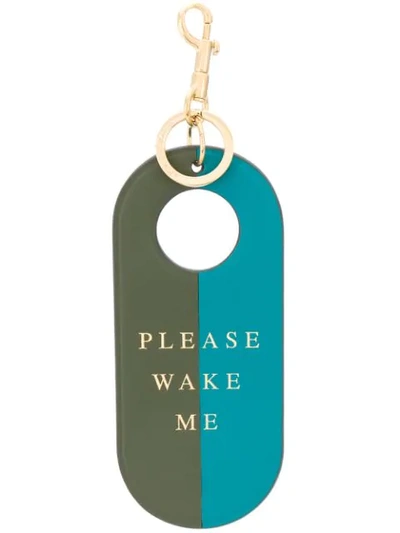 Anya Hindmarch Please Wake Me Key Charm In Green,light Blue,blue