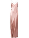 MICHELLE MASON STRAPPY WRAP GOWN