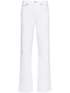 Re/done 90s High-rise Straight-leg Jeans In White