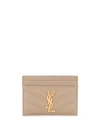 Saint Laurent Monogram Card Case In 灰色