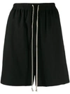 Rick Owens Zip-front Drawstring Midi Skirt In Black