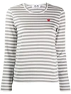 Comme Des Garçons Play Gestreiftes Oberteil In Red
