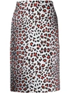 MARQUES' ALMEIDA LEOPARD PRINT MIDI SKIRT