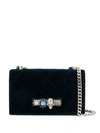 ALEXANDER MCQUEEN ALEXANDER MCQUEEN JEWELLED SATCHEL BAG - 蓝色