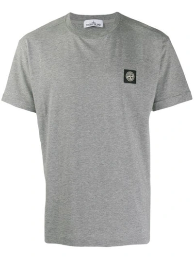 Stone Island Logo T-shirt In Grey