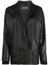 ALBERTA FERRETTI OVERSIZED LEATHER BLAZER