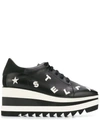 STELLA MCCARTNEY ELYSE EMBROIDERED LOGO SNEAKERS