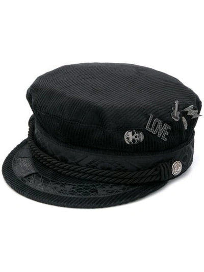 Zadig & Voltaire Embellished Baker Hat In Black
