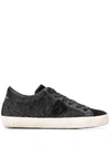 PHILIPPE MODEL LOW TOP GLITTER SNEAKERS