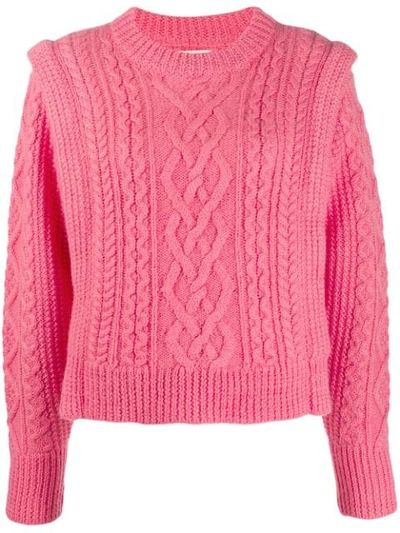 Isabel Marant Étoile Pullover Mit Zopfmuster In Pink