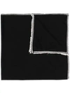 Faliero Sarti Fine-knit Cashmere Scarf In Black