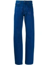 Y/PROJECT STRIPED STRAIGHT LEG JEANS