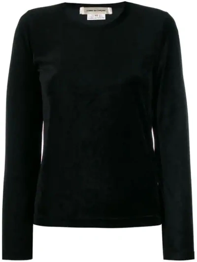 Comme Des Garçons Long Sleeved Jumper In Black