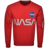 Alpha Industries Nasa Reflective Sweatshirt In Red