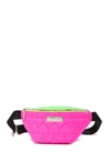 Betsey Johnson Neon Nylon Quilted Belt Bag In Multi