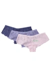Honeydew Intimates Hipster Lace Panties - Pack Of 3 In Blubell/honeyfl/navy