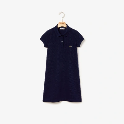 Lacoste Kids' Cotton Polo Dress - 10 Years In Blue
