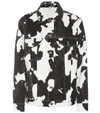 BURBERRY Cow-print denim jacket,P00400062