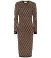 FENDI FF knit midi dress,P00404008