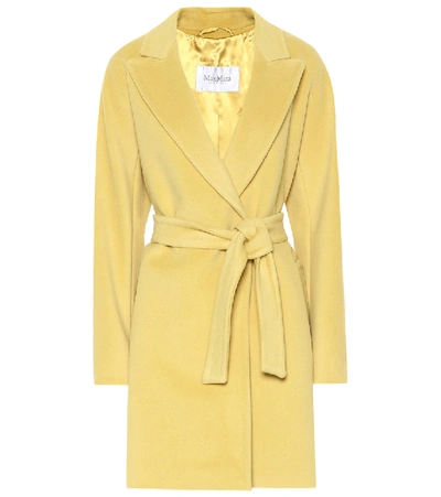 Max Mara Raoul Wool And Cashmere Coat In Yellow