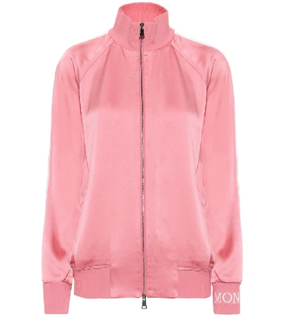 Moncler Camicia Logo-sleeve Track Jacket In Pink