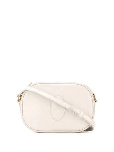 Saint Laurent Small Leather Le 61 Camera Bag In White
