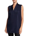 Kobi Halperin Plus Size Mila Silk-stretch Sleeveless Top In Midnight