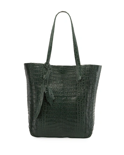 Nancy Gonzalez New North/south Leaf Tote Bag In Green