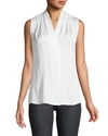 Kobi Halperin Mila Silk-stretch Sleeveless Top In White