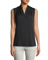 Kobi Halperin Plus Size Mila Silk-stretch Sleeveless Top In Black