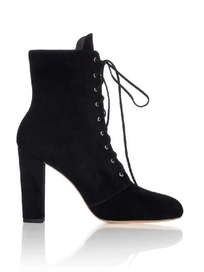 Smiling Shoes Frances Ankle Boots In 89 Grey Suede