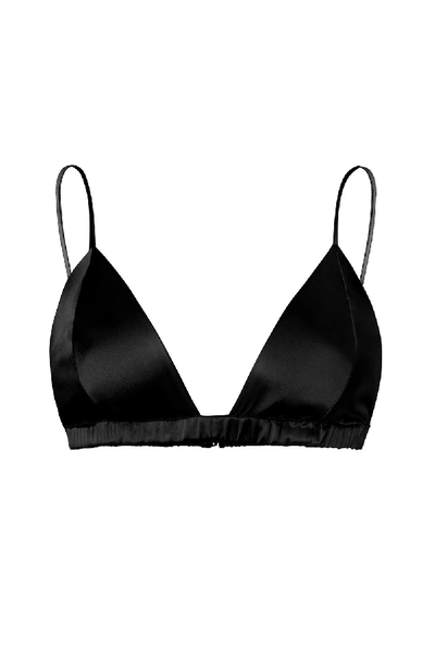 Moye Silk Bra - Celine Black