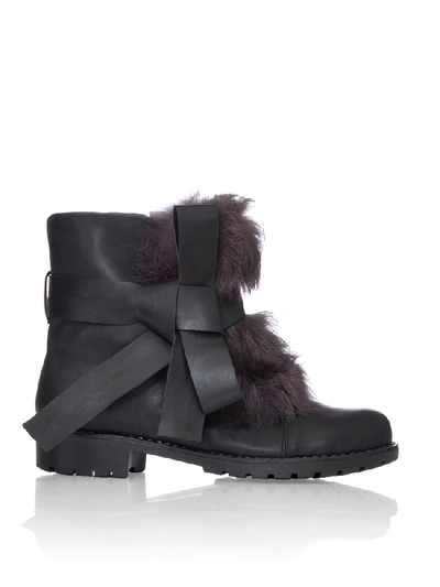 Smiling Shoes Nina Biker Boots In 23 Black