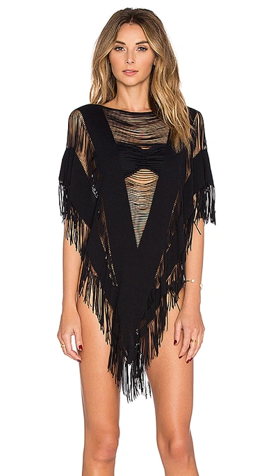 Beach Bunny Indian Summer Poncho In Black