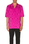 VERSACE VERSACE BUTTON UP IN PAISLEY,PINK,VSAC-MS88