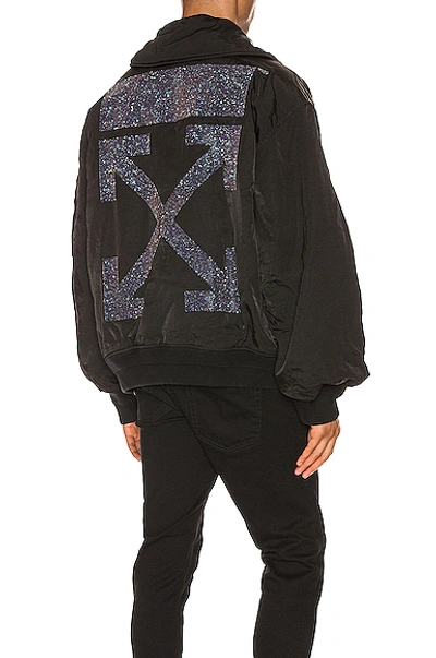Off-white Arrow Garment Dyed 飞行员款 In Blk Sil