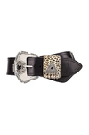 SAINT LAURENT SAINT LAURENT LARGE FOLK BELT IN ANIMAL PRINT,BLACK,SLAU-WA73