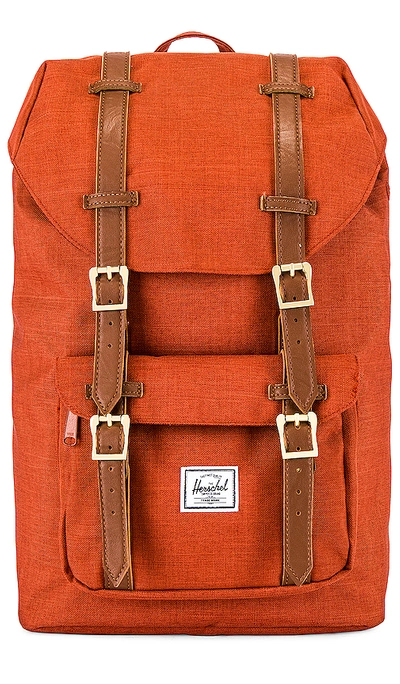 Herschel Supply Co . Little American Mid Volume Backpack In Burnt Orange. In Picante Crosshatch