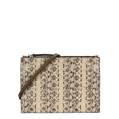 Atp Atelier Lucca Python-effect Leather Cross-body Bag In Neutrals