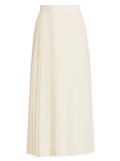 The Row Lawrence Pleated Skirt In Off White