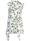NICOLE MILLER FLORAL SLEEVELESS TOP