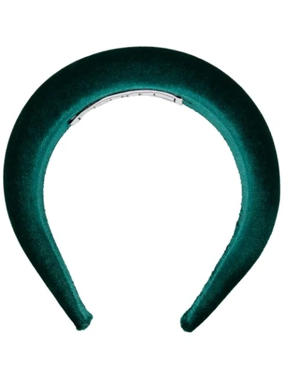 In The Mood For Love Velvet Headband In Green