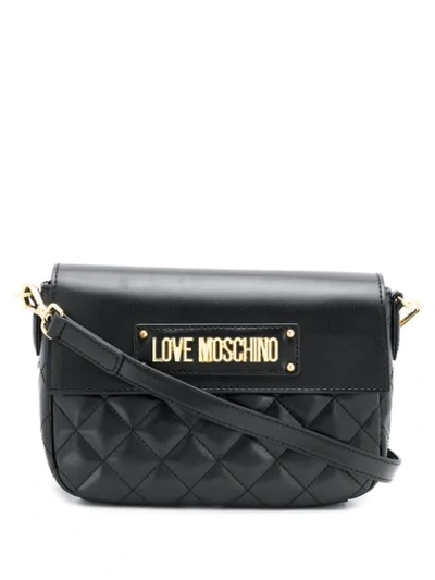 Love Moschino Quilted Cross Body Bag In Black