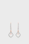 Monica Vinader Diamond And 18k Rose Gold Vermeil Riva Mini Kite Drop Earrings In Rose Gold