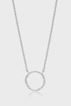 MONICA VINADER Diamond and Sterling Silver Riva Circle Necklace,SS-NK-RICI-DIA
