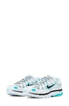 Nike P-6000 Leather And Mesh Sneakers In White/ Black/ Silver/ Aqua