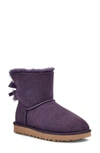 Ugg Mini Bailey Bow Ii Genuine Shearling Bootie In Nightshade