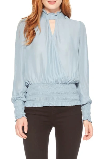 PARKER SAMMI KEYHOLE NECK SILK BLEND BLOUSE P9H5799SB